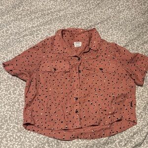 RVCA Coral Polka Dot Shirt